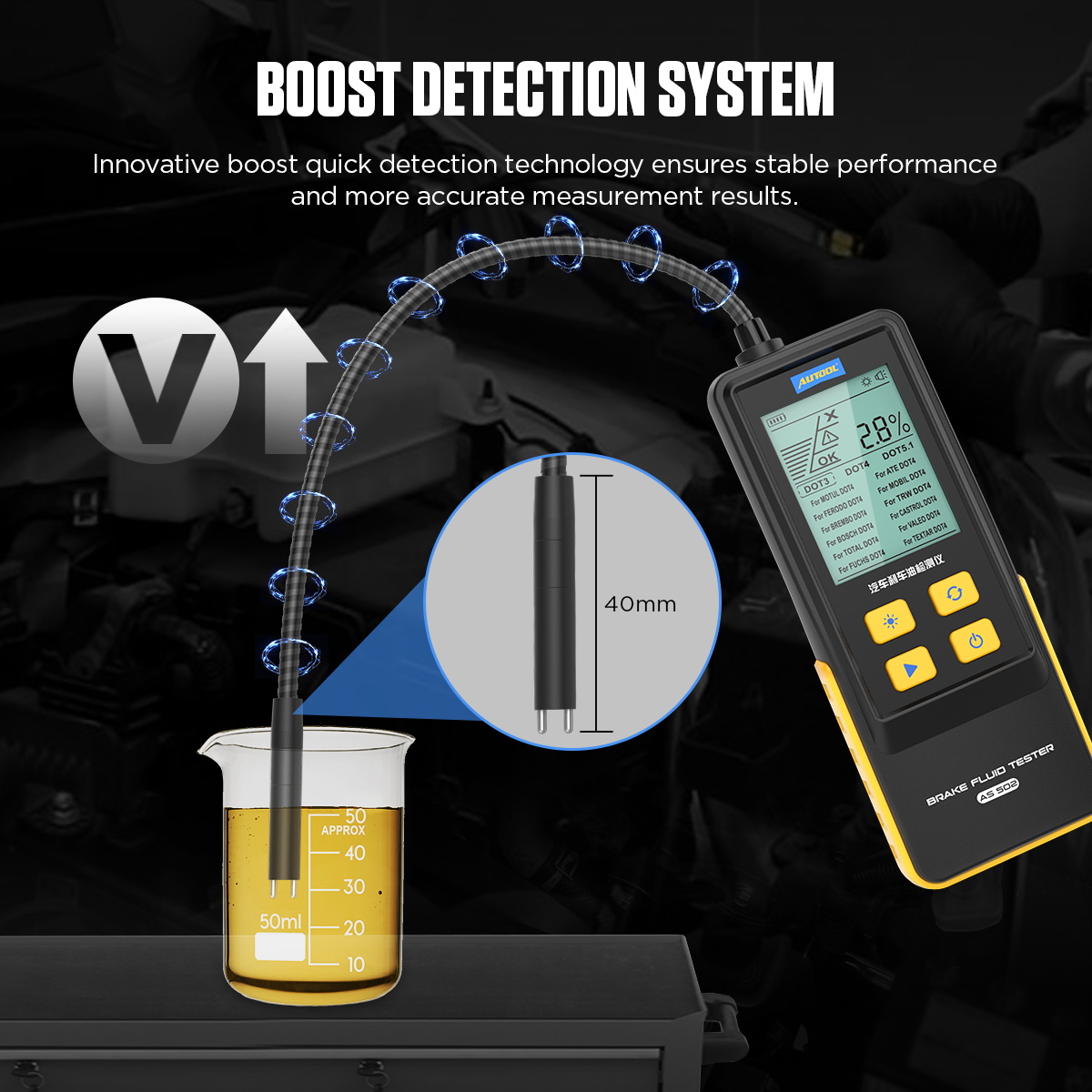 Auto Repair Shop For Transmissions - L AS505 Transmissievloeistoftester Versnellingsbak ATF Oliekwaliteitsanalysator