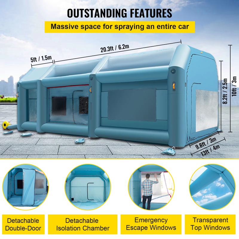 【Hot】 Opblaasbare verfbox Auto - Inflatable Paint Booth recensie en prijs